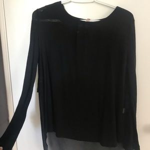 Black shirt with open mesh back